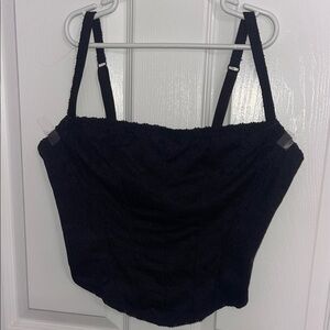 Victoria's Secret Black Lace Detail Top